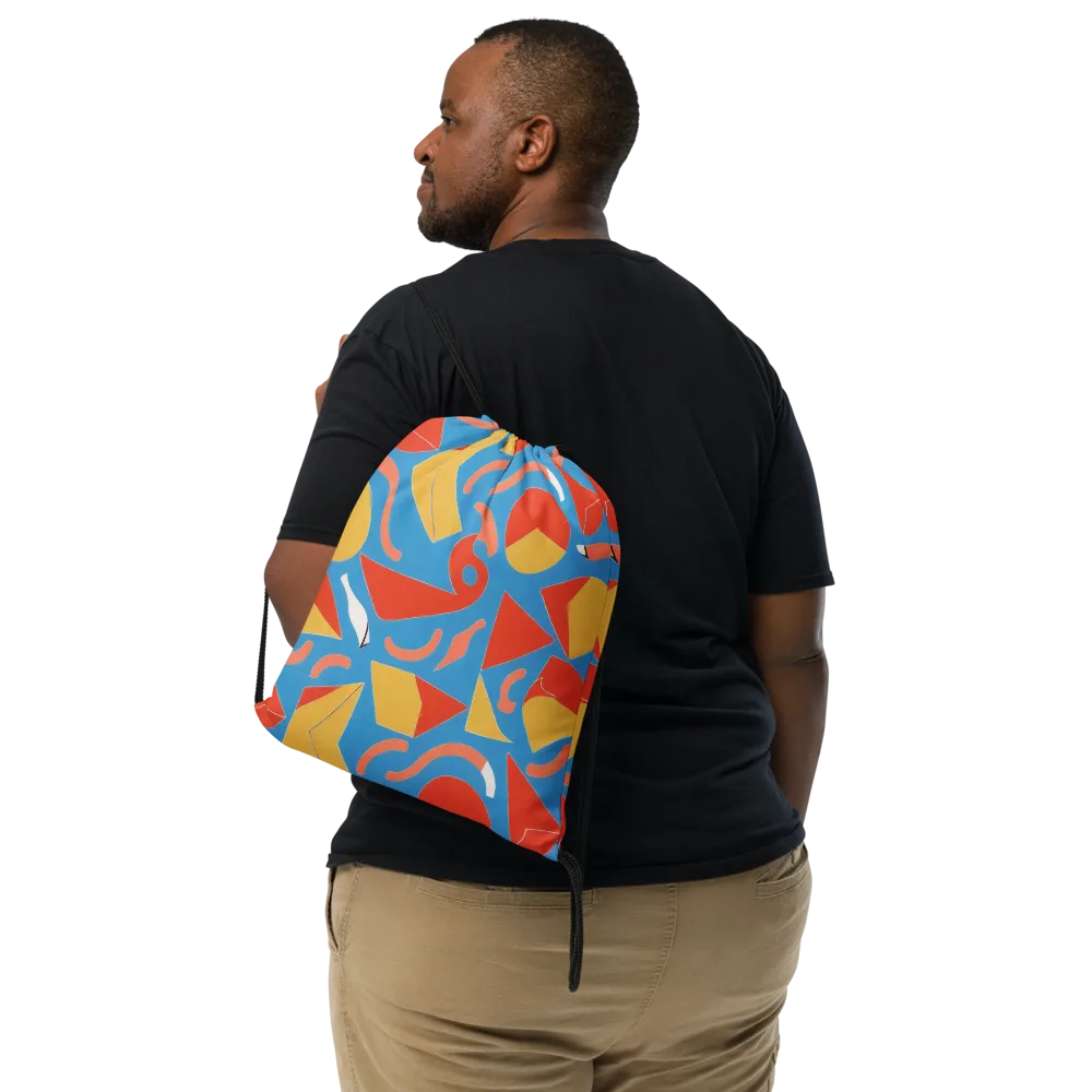Mod Pop Current on Drawstring Bag — Front