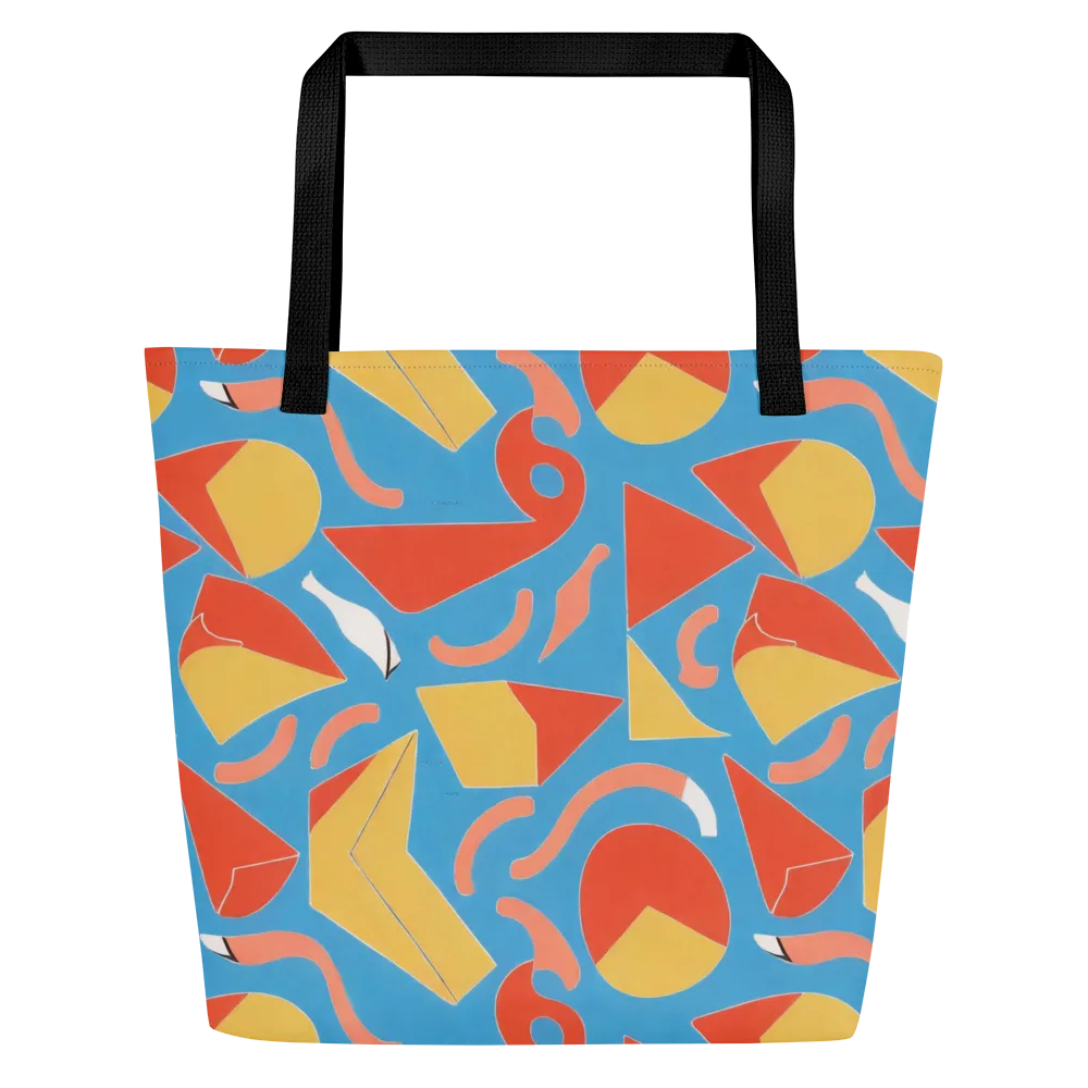 Mod Pop Current on Large Tote Bag W/ Pocket — Front