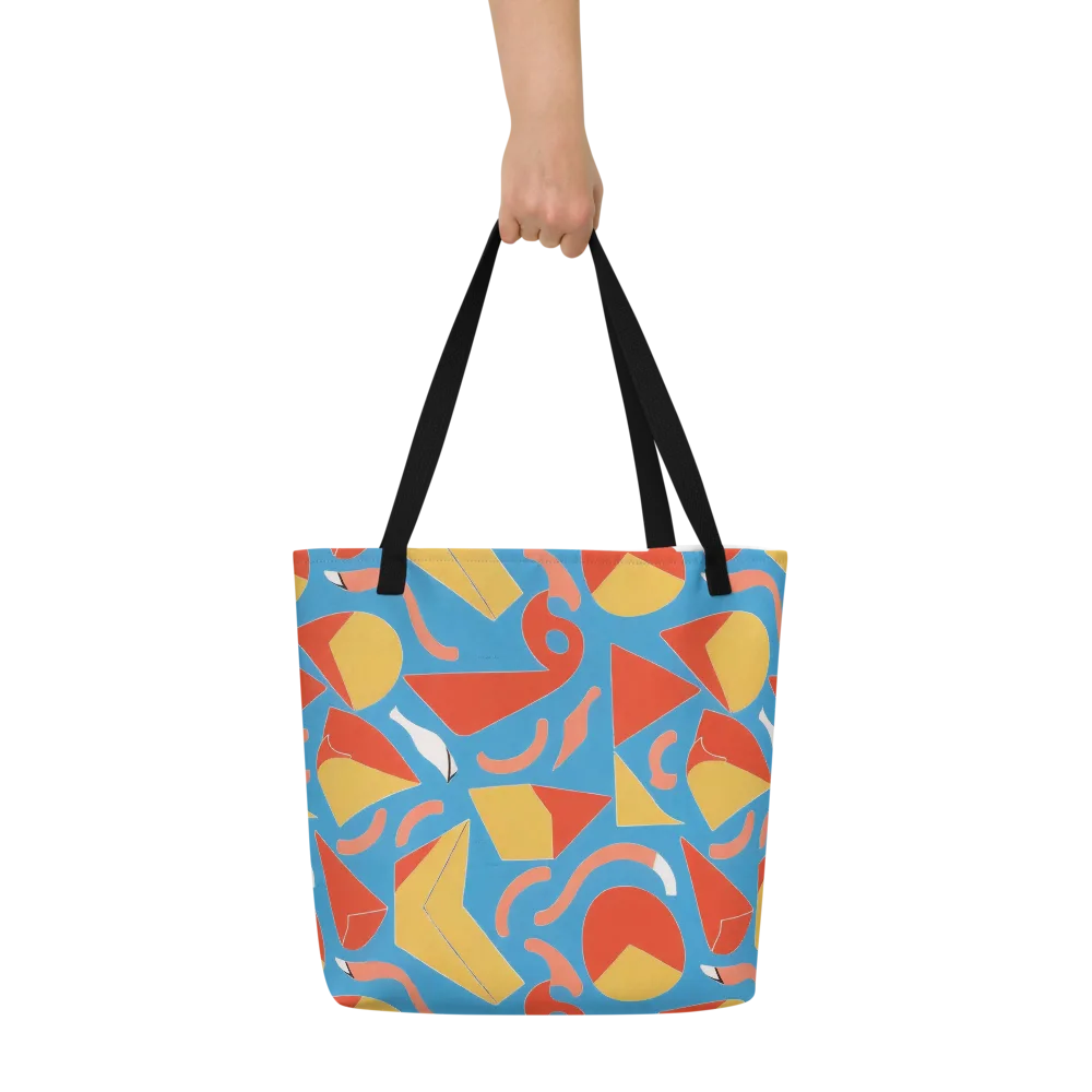 Mod Pop Current on Large Tote Bag W/ Pocket — Front