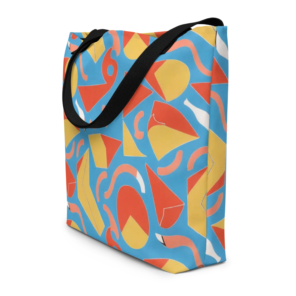 Mod Pop Current on Large Tote Bag W/ Pocket — Front