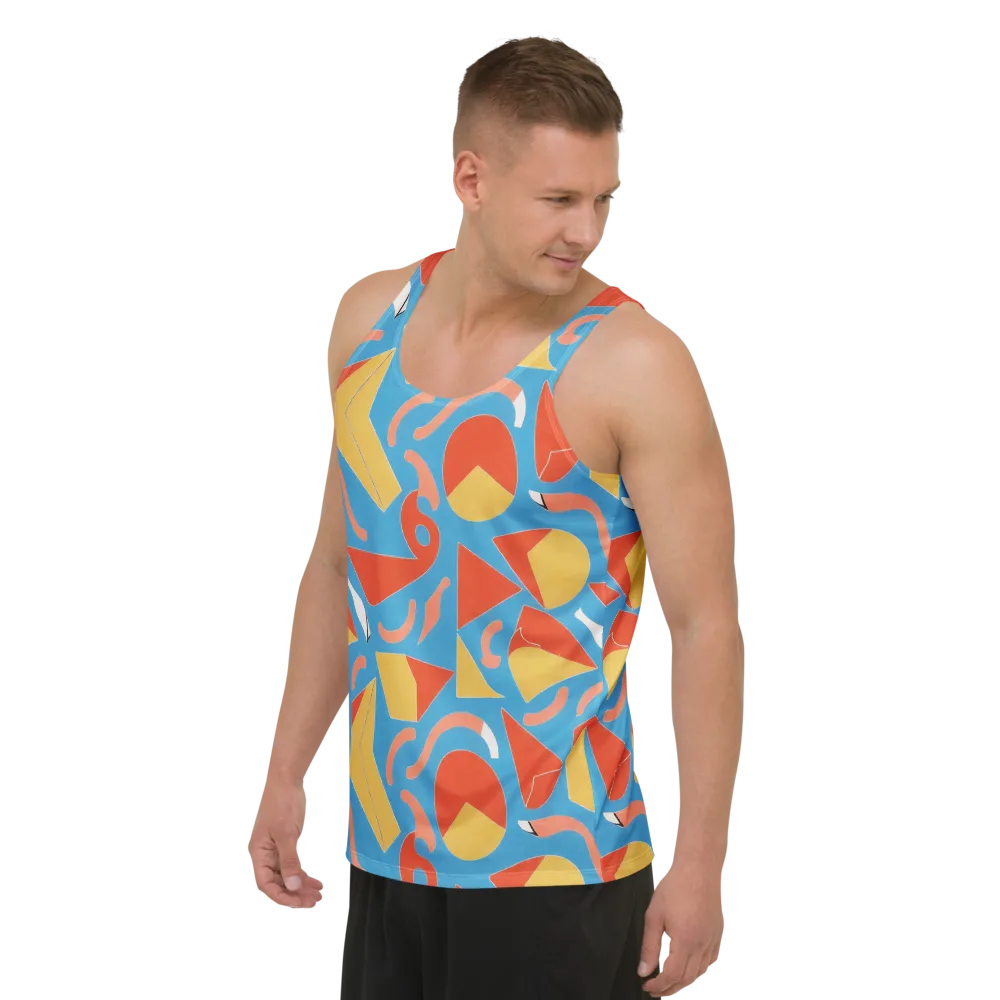 Mod Pop Current on Men's Tank Top — Left Front
