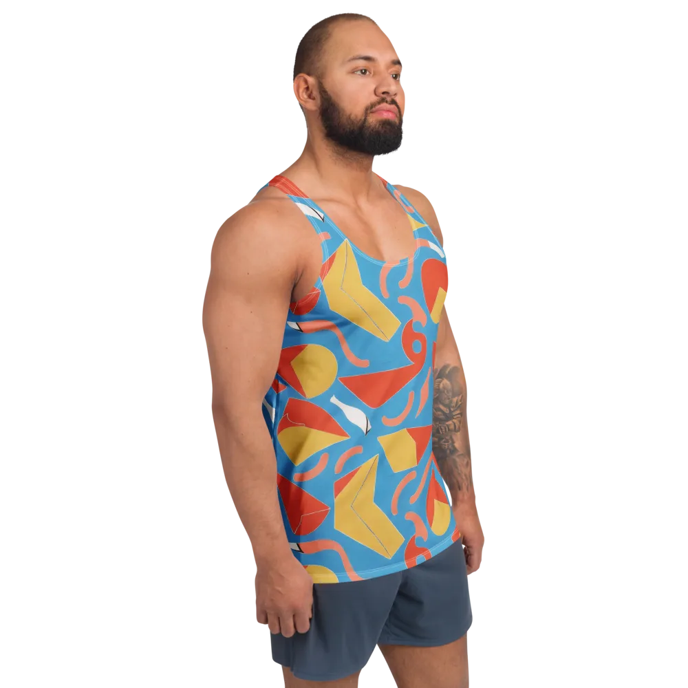 Mod Pop Current on Men's Tank Top — Right Front