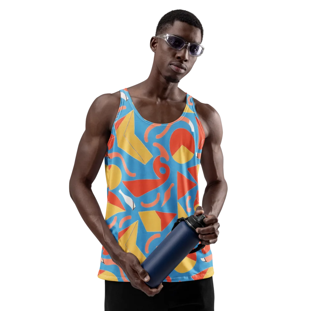 Mod Pop Current on Men's Tank Top — Front