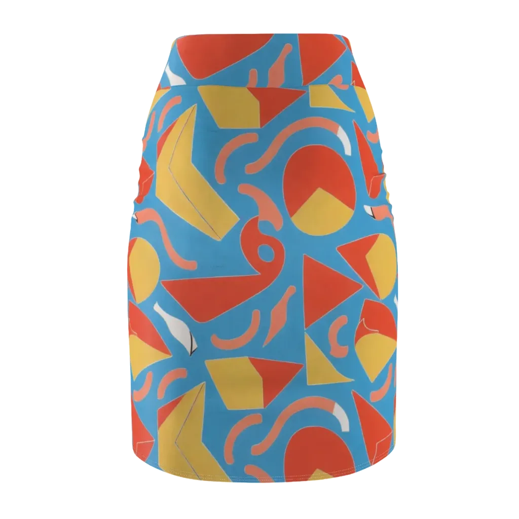 Mod Pop Current on Pencil Skirt — Back