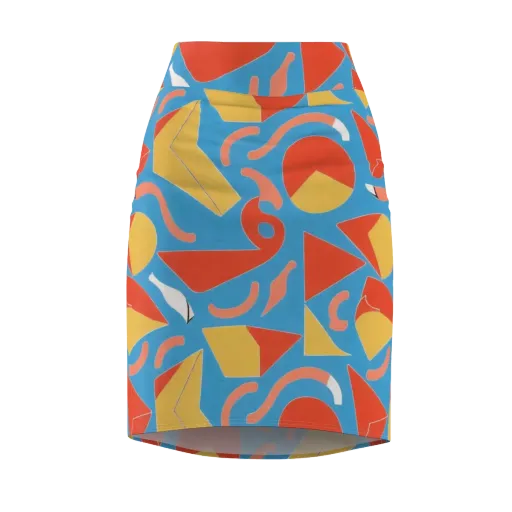 Mod Pop Current on a Pencil Skirt