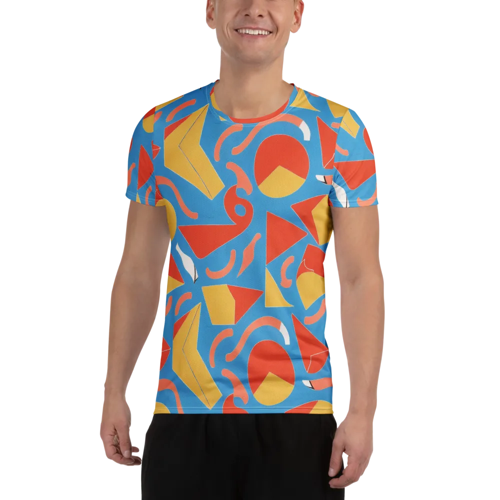 Mod Pop Current on Men's Athletic T-Shirt — Front