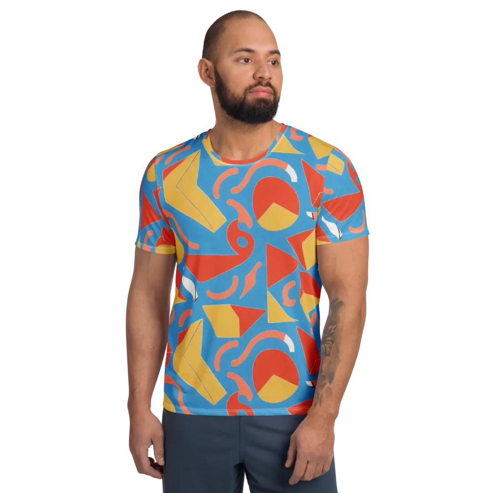 Mod Pop Current on Men's Athletic T-Shirt — Front