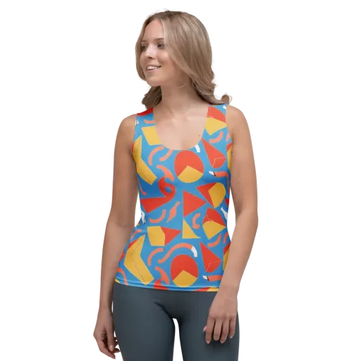Mod Pop Current on a Women's Tank Top