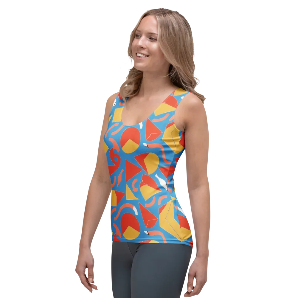 Mod Pop Current on Women's Tank Top — Left Front