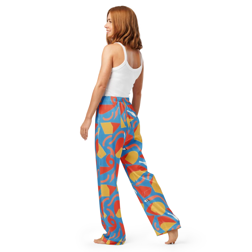 Mod Pop Current on Women's Pajama Pants — Back