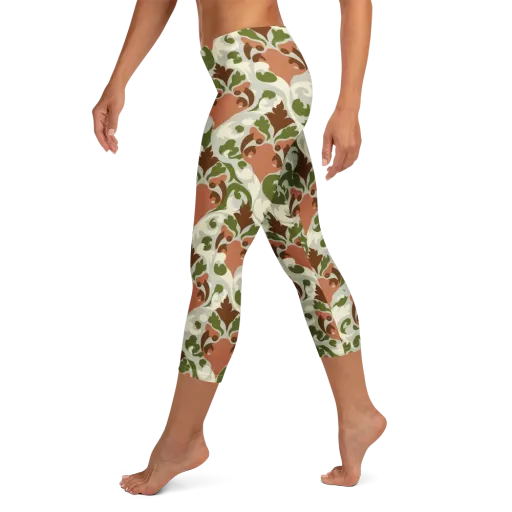 Verdant Foxglove on a Capri Leggings