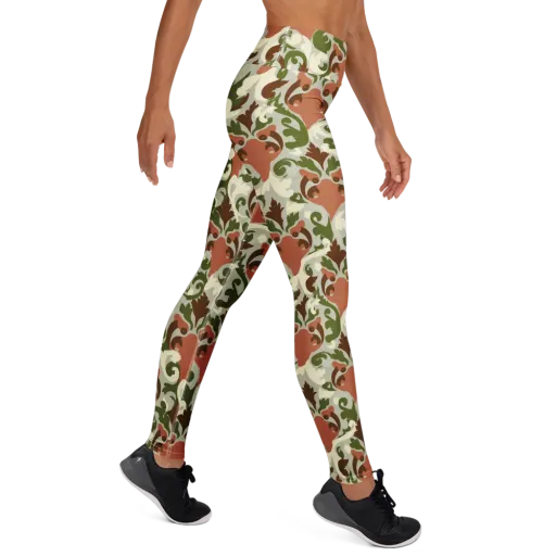 Verdant Foxglove on a Yoga Leggings