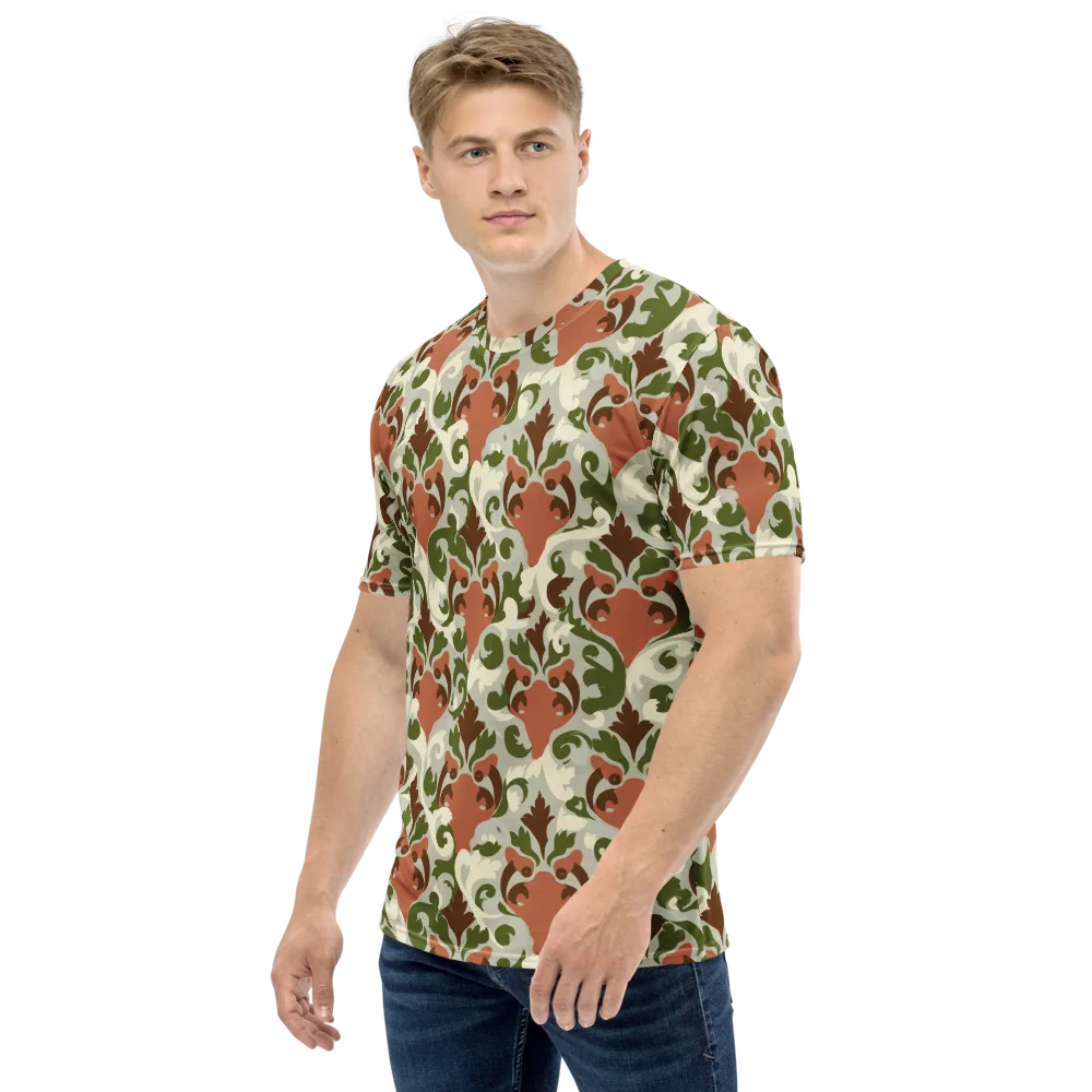 Verdant Foxglove on Men's Crew Neck T-Shirt — Left