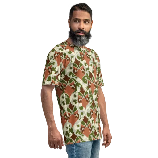 Verdant Foxglove on a Men's Crew Neck T-Shirt
