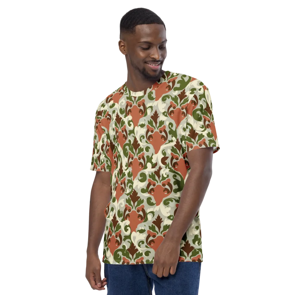 Verdant Foxglove on Men's Crew Neck T-Shirt — Left