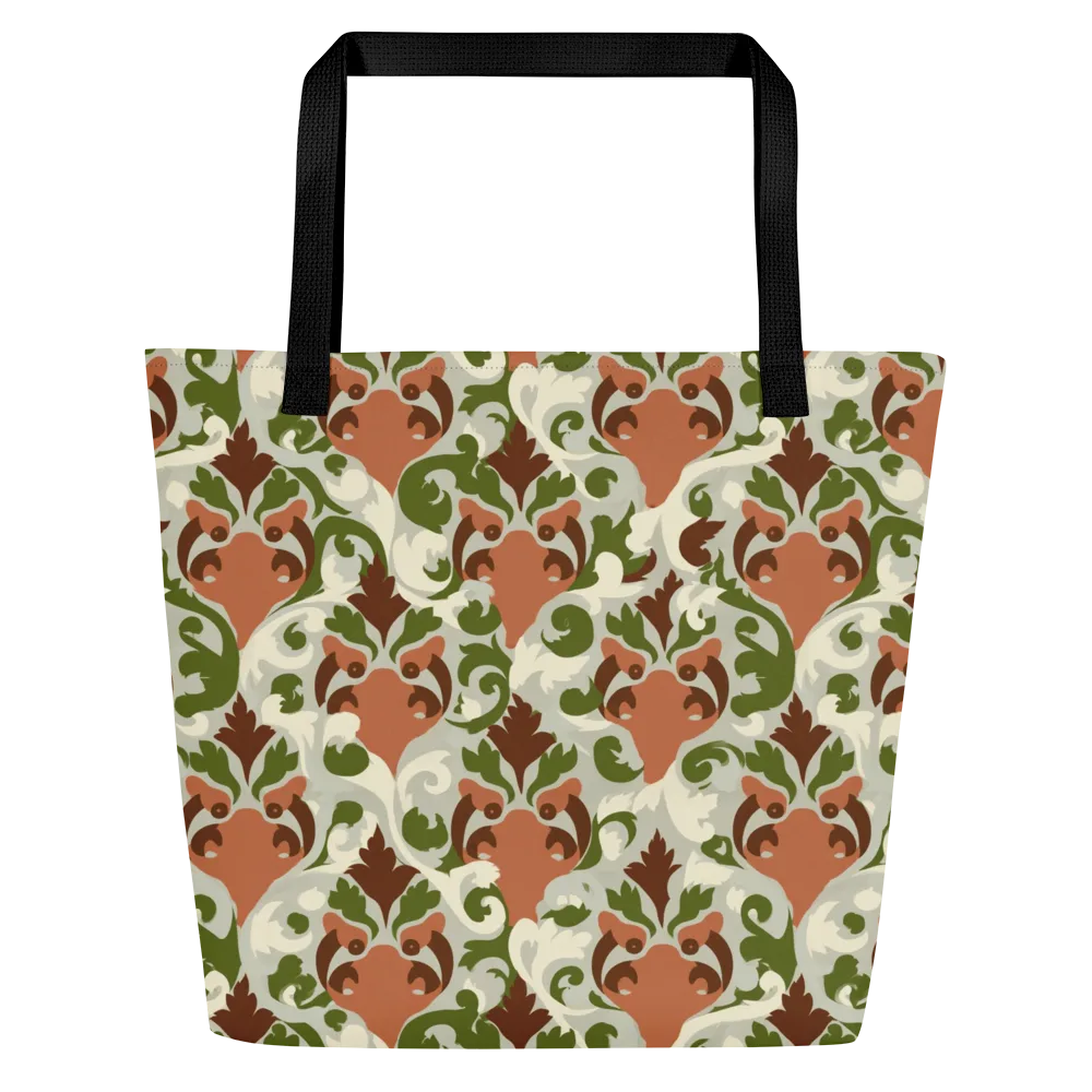Verdant Foxglove on Large Tote Bag W/ Pocket — Front