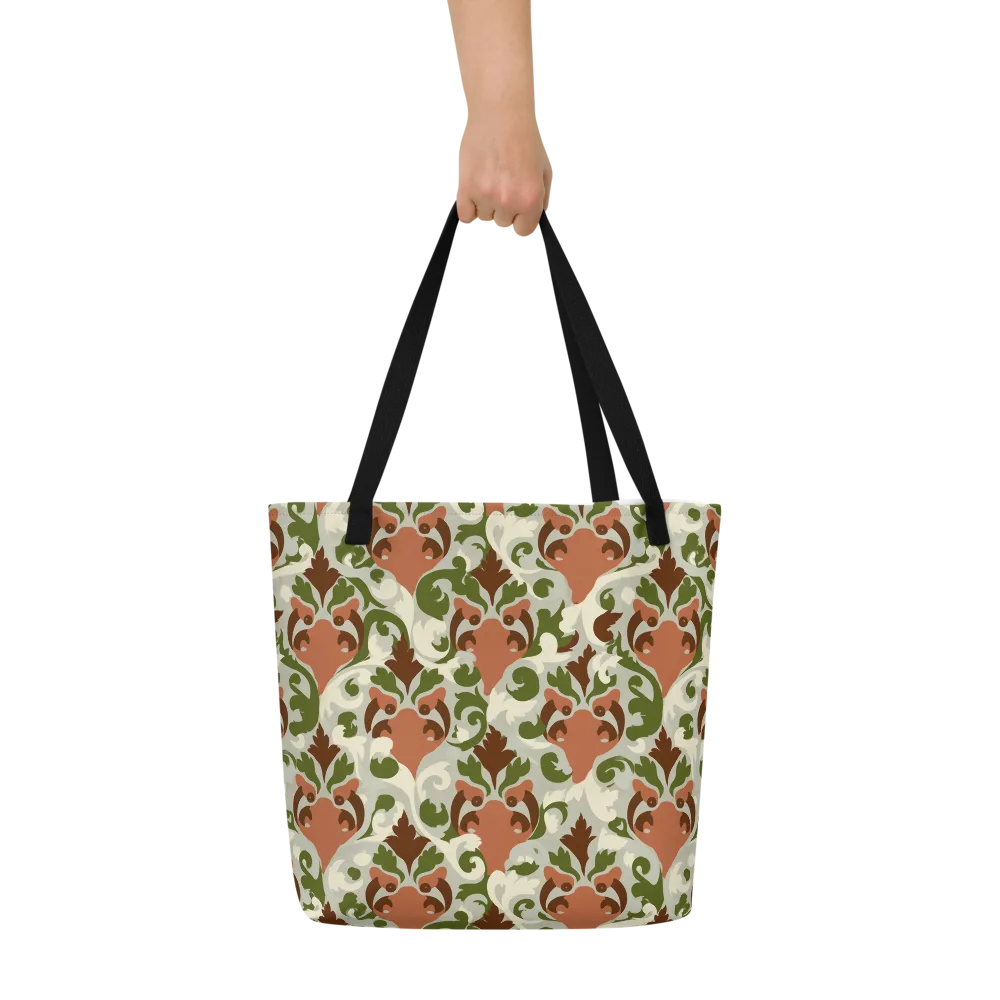 Verdant Foxglove on Large Tote Bag W/ Pocket — Front