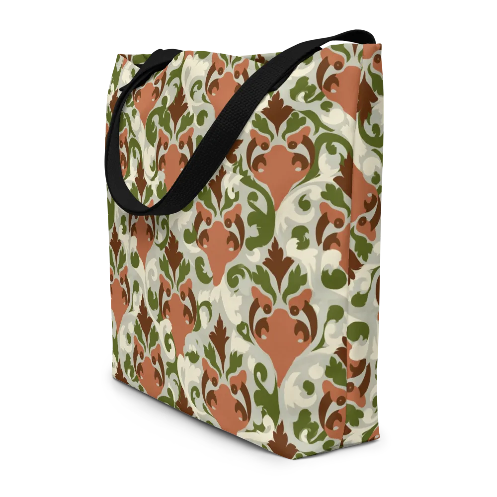 Verdant Foxglove on Large Tote Bag W/ Pocket — Front