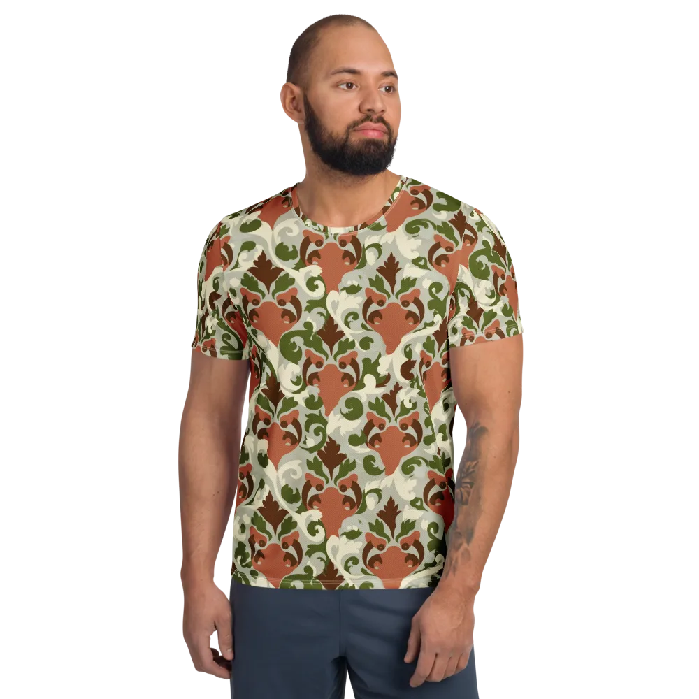 Verdant Foxglove on Men's Athletic T-Shirt — Front