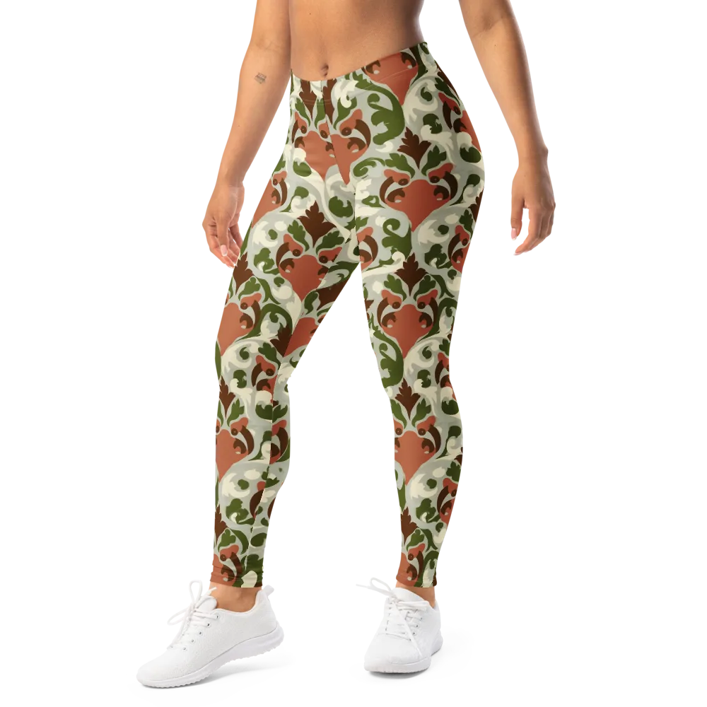 Verdant Foxglove on Leggings — Left Front