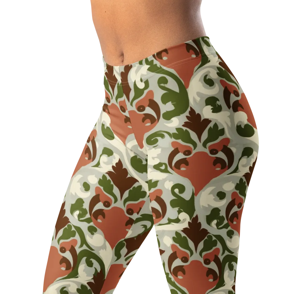 Verdant Foxglove on Leggings — Left Front
