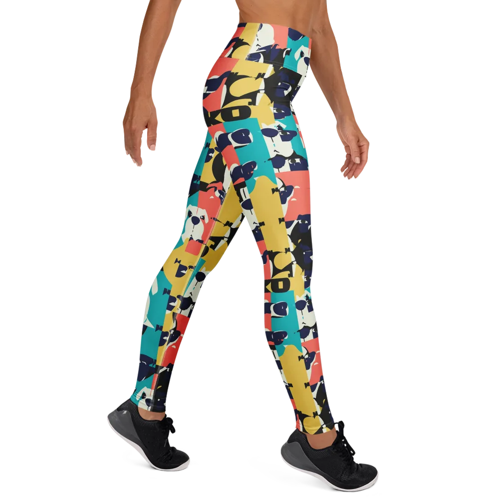 Canine Colorblock on Yoga Leggings — Right