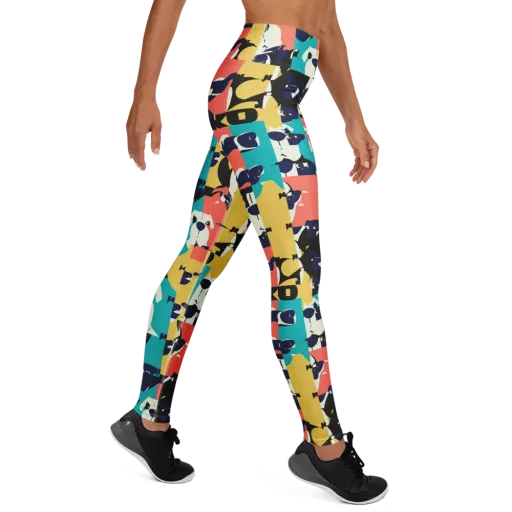 Canine Colorblock on a Yoga Leggings