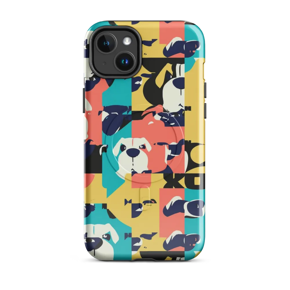 Canine Colorblock on MagSafe Tough Case for iPhone® — Front