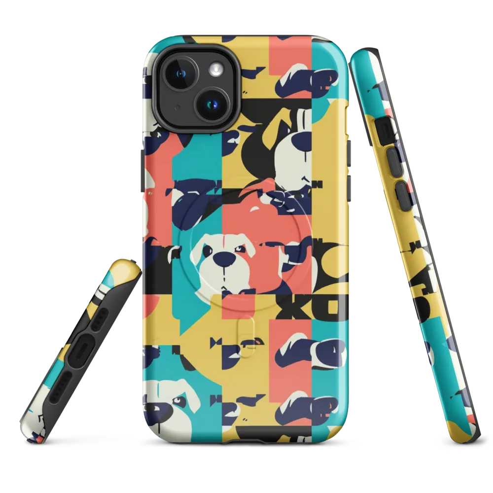 Canine Colorblock on MagSafe Tough Case for iPhone® — Front