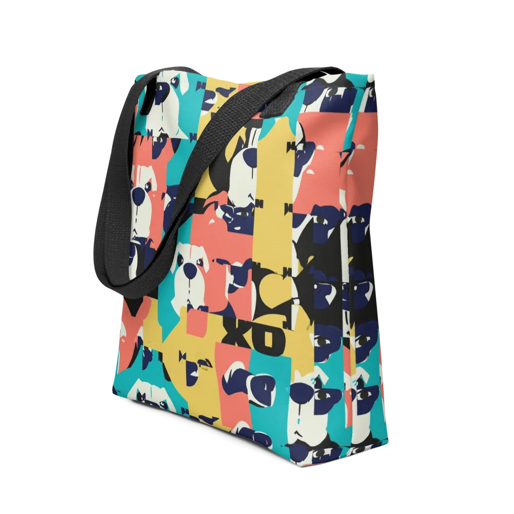 Canine Colorblock on Tote Bag — Front