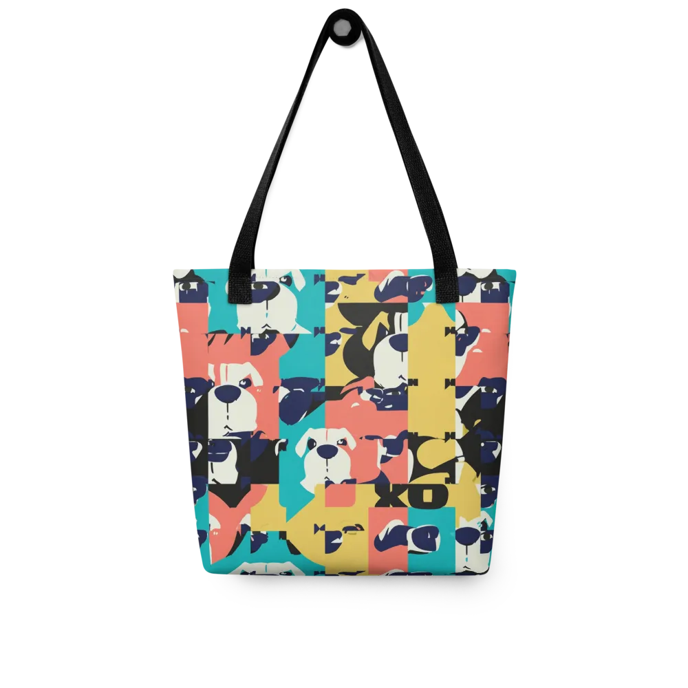 Canine Colorblock on Tote Bag — Front