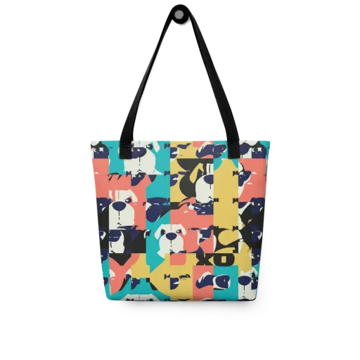 Canine Colorblock on a Tote Bag