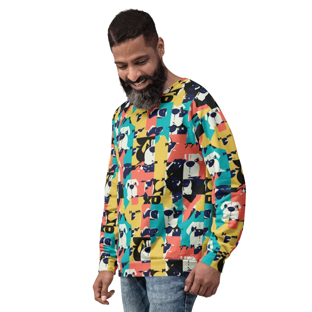 Canine Colorblock on Sweatshirt — Left Front