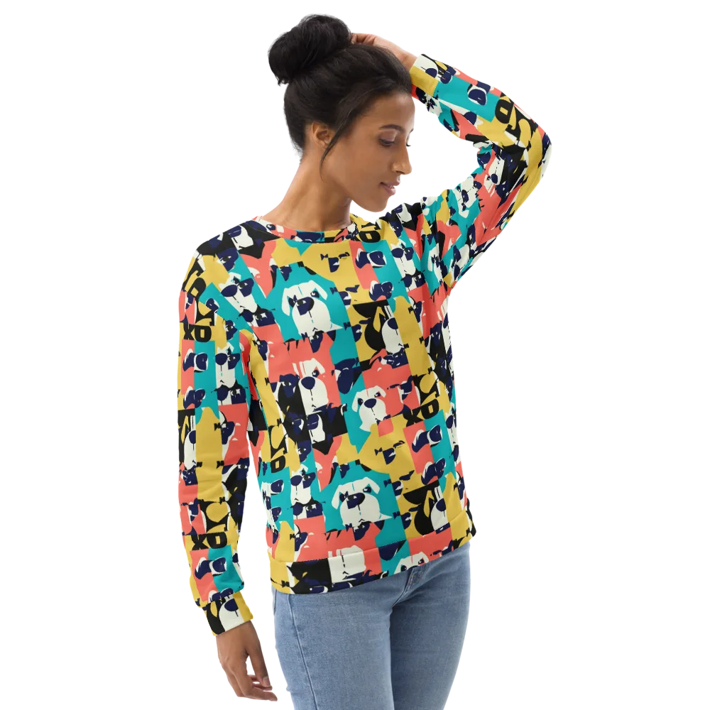 Canine Colorblock on Sweatshirt — Right Front