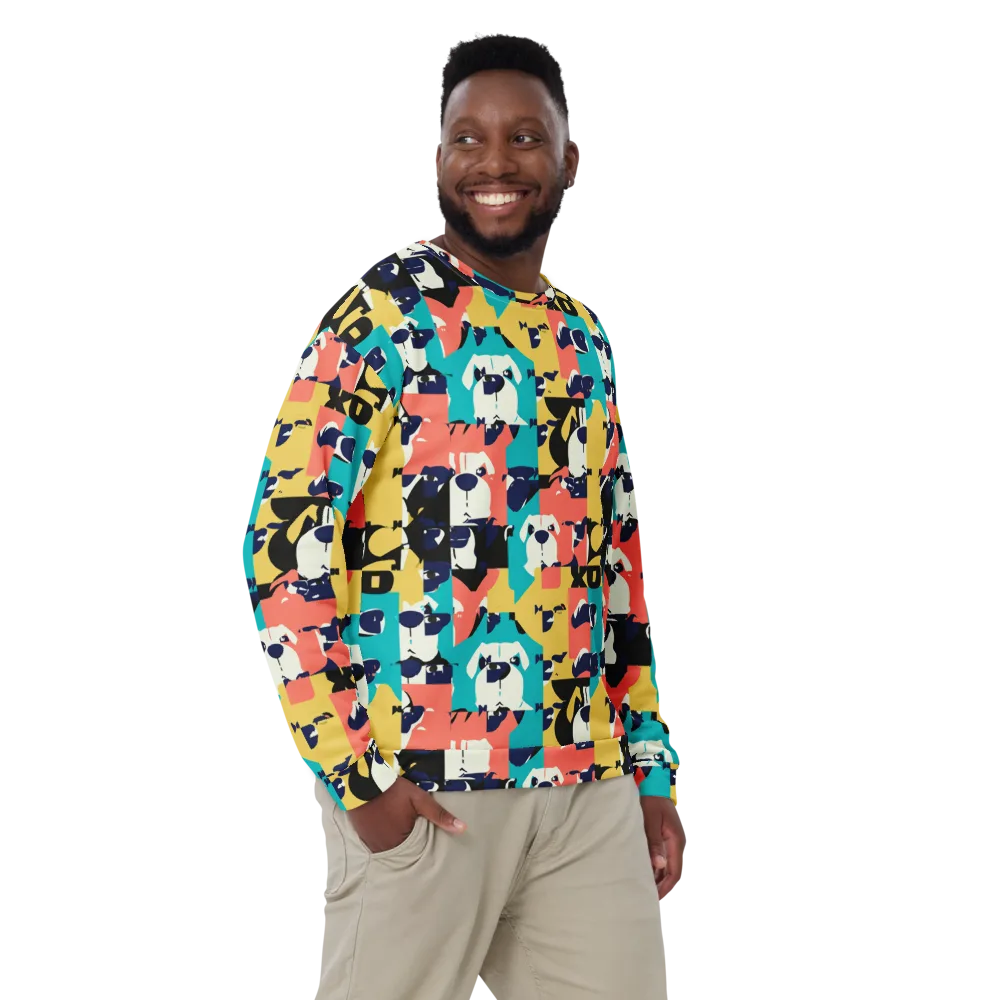 Canine Colorblock on Sweatshirt — Front