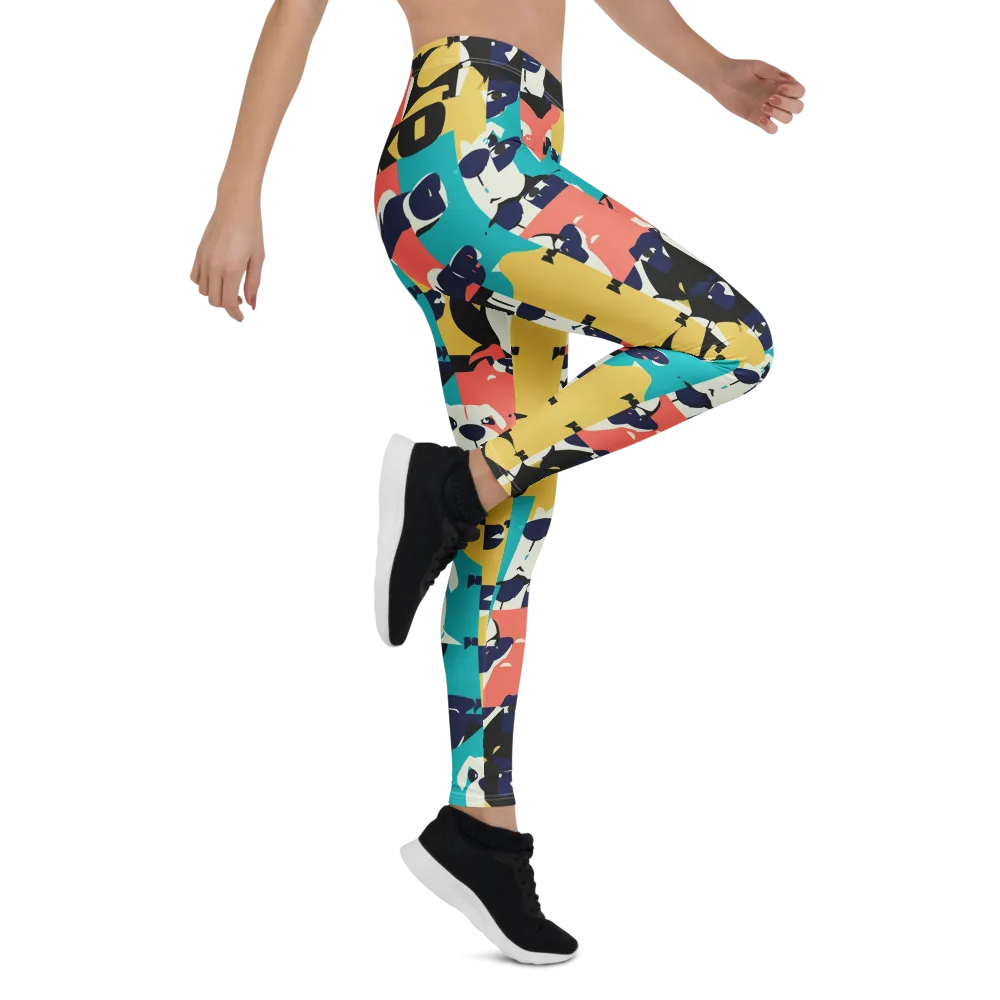 Canine Colorblock on Leggings — Right