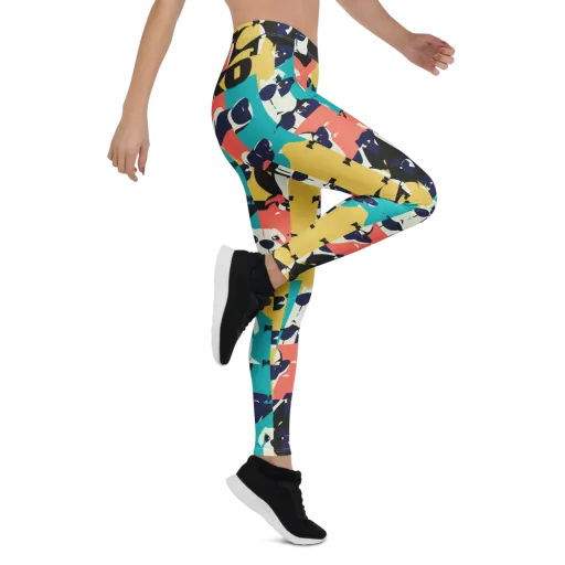 Canine Colorblock on a Leggings