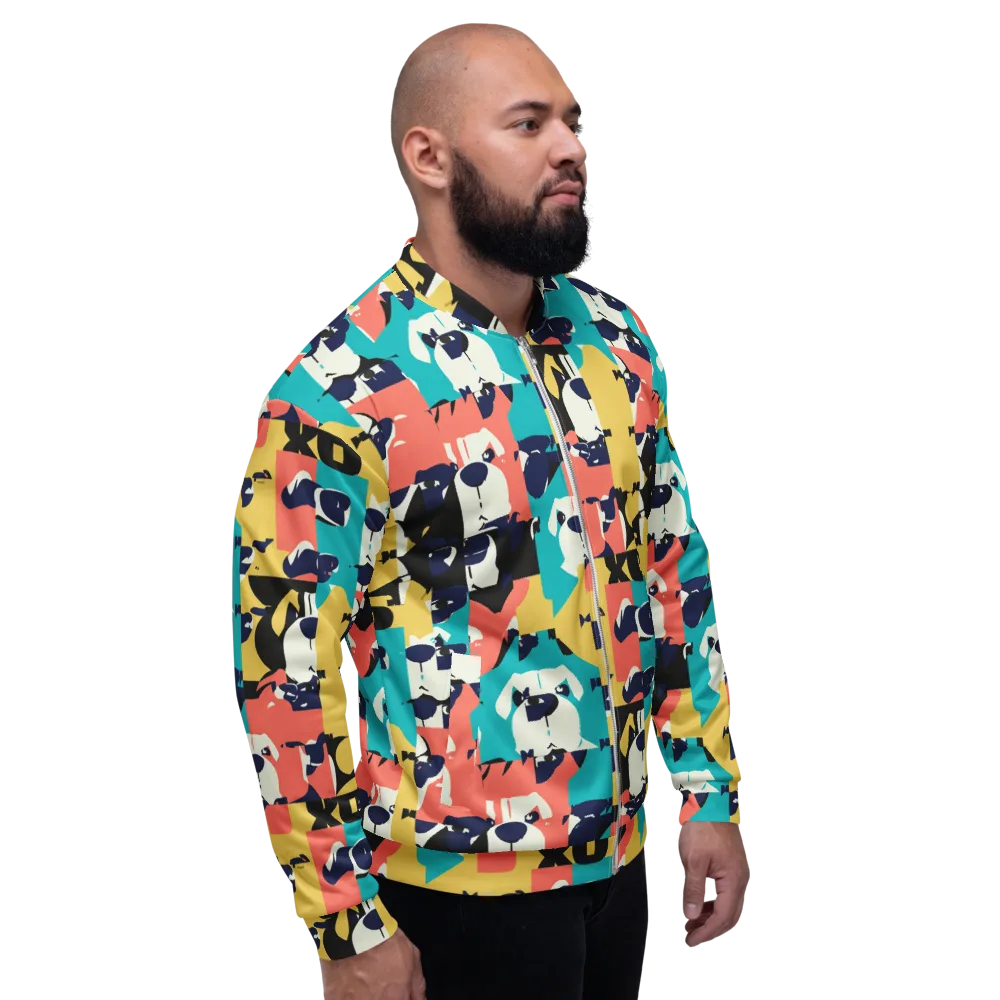 Canine Colorblock on Bomber Jacket — Right