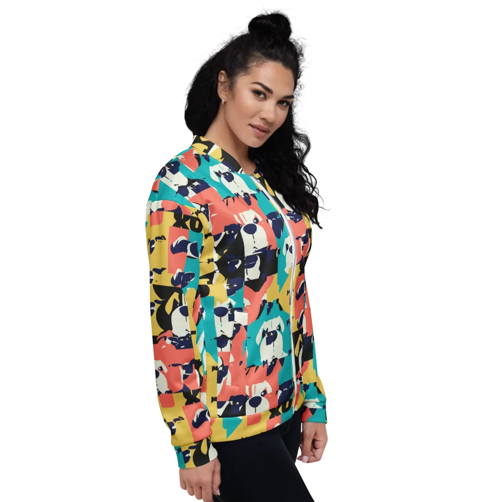 Canine Colorblock on Bomber Jacket — Right