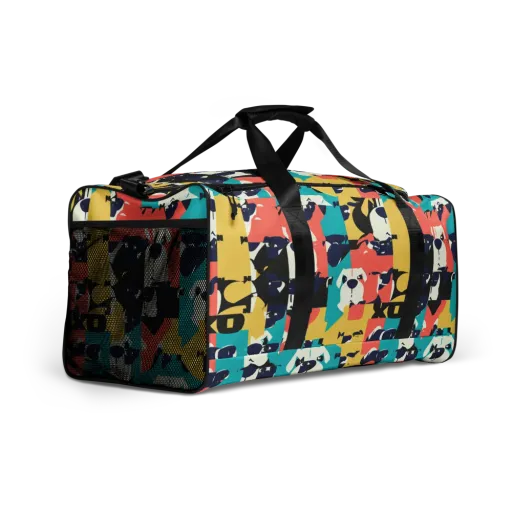 Canine Colorblock on a Duffle Bag
