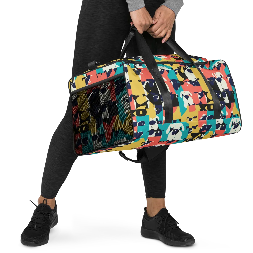 Canine Colorblock on Duffle Bag — Right Front