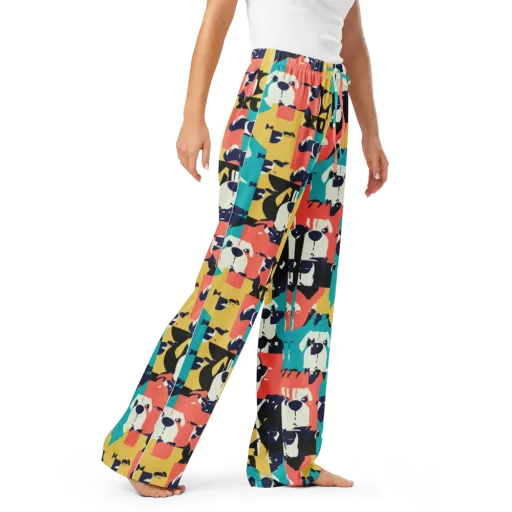 Canine Colorblock on a Women's Pajama Pants