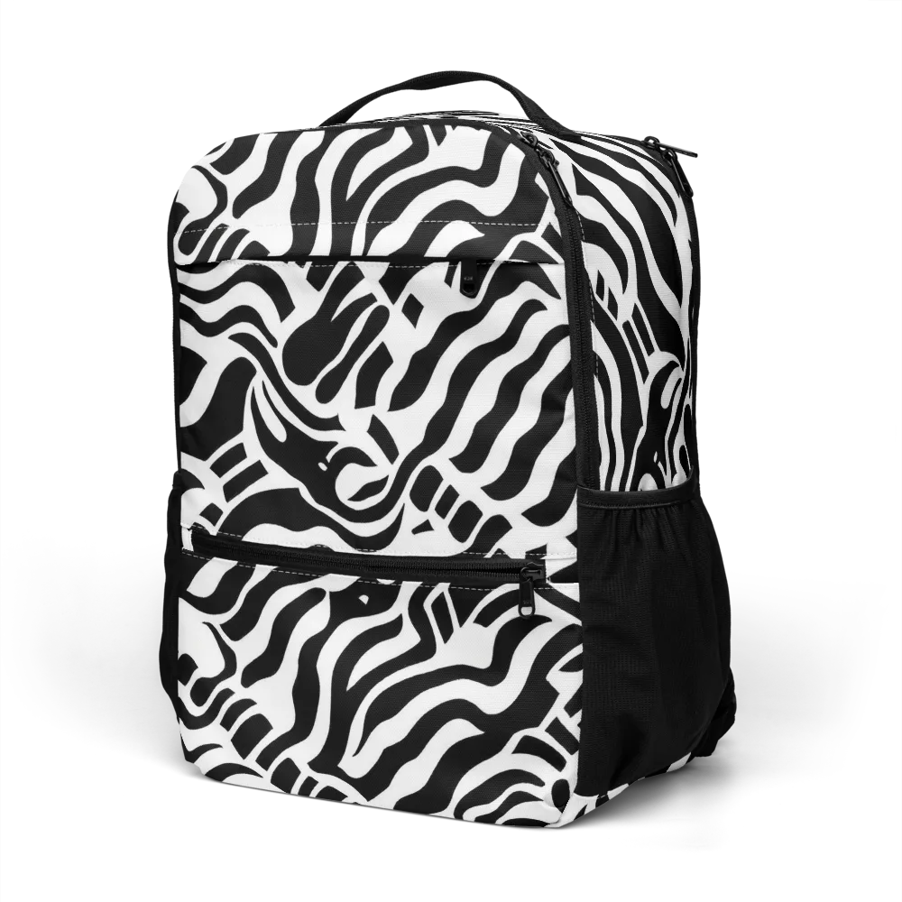 Noir Stripes on Utility Backpack — Left Front