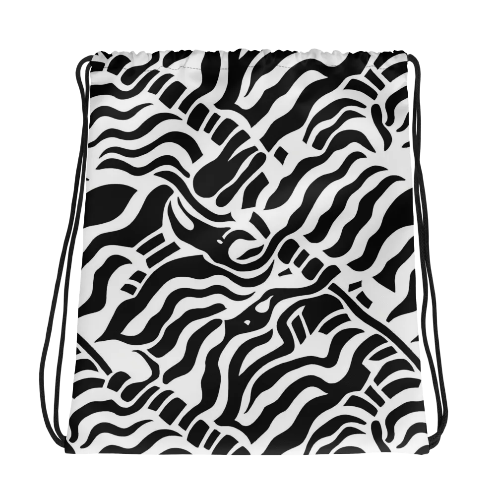 Noir Stripes on Drawstring Bag — Photo