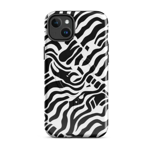Noir Stripes on a MagSafe Tough Case for iPhone®