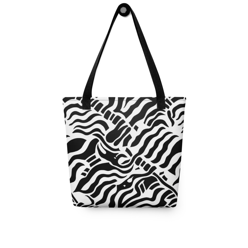 Noir Stripes on Tote Bag — Front