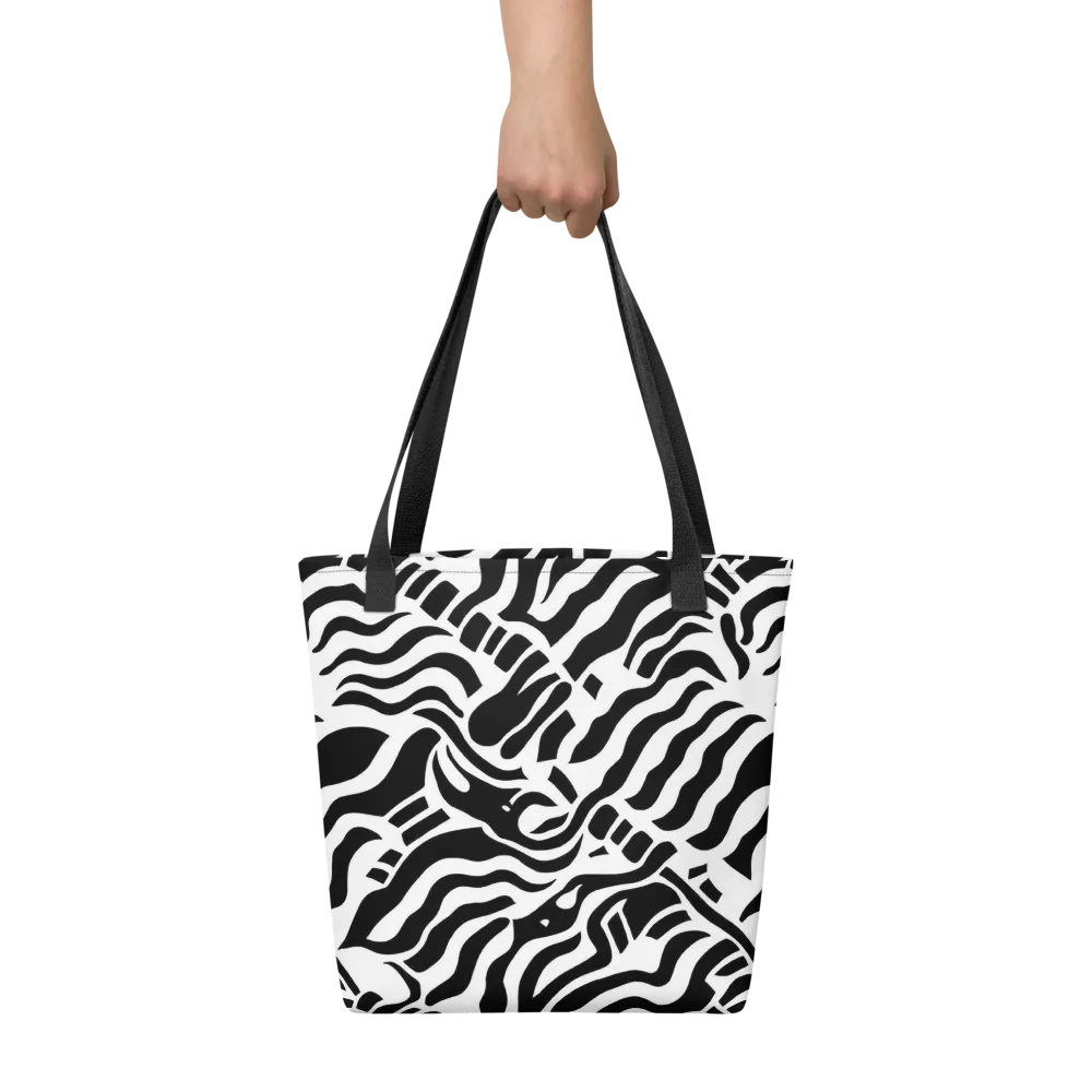 Noir Stripes on Tote Bag — Front