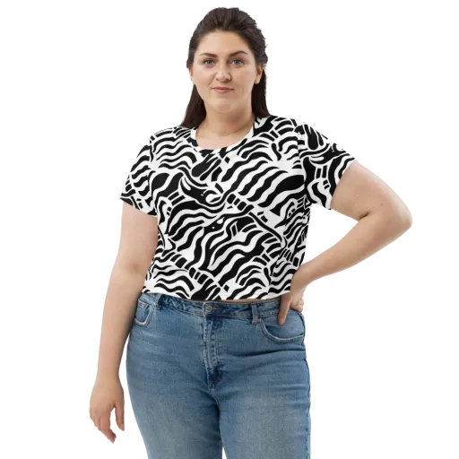 Noir Stripes on a Crop Tee