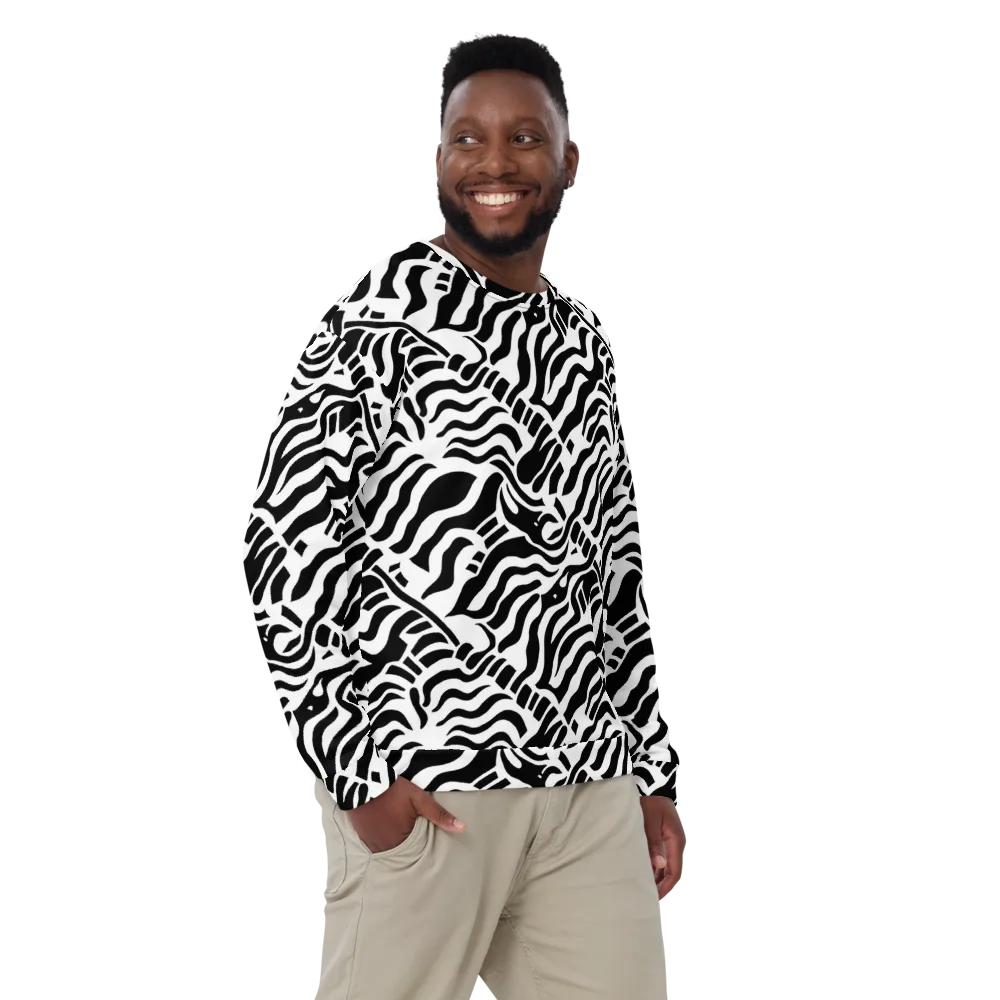 Noir Stripes on Sweatshirt — Front