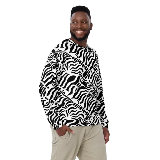 Noir Stripes on a Sweatshirt